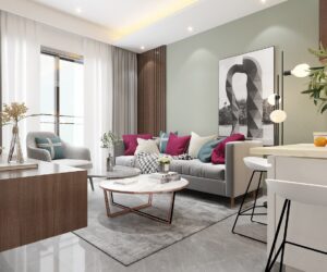 Cozy living room for spring.